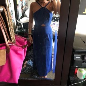 blue long dress